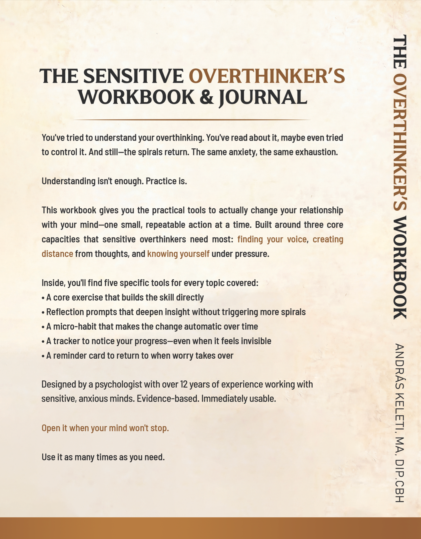 THE SENSITIVE OVERTHINKER’S WORKBOOK & JOURNAL